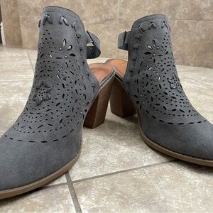 Gray Women's Heeled Ankle Boots